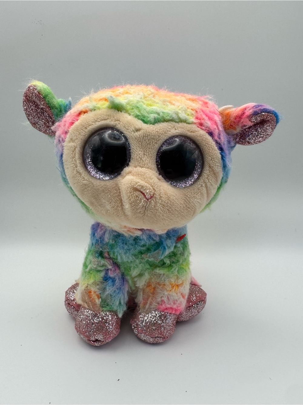 Ty Beanie Boos Daffodil the Rainbow Sheep 6” Plush (Pre-loved)